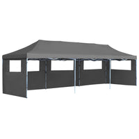 Tenda Pieghevole Pop-Up con 5 Pareti Laterali 3x9 m Antracite