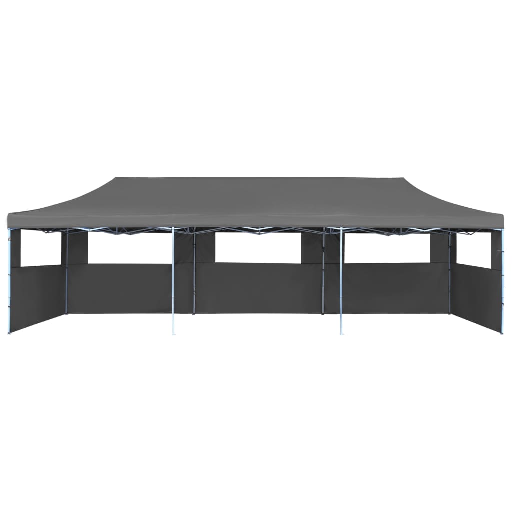 Tenda Pieghevole Pop-Up con 5 Pareti Laterali 3x9 m Antracite