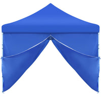 Tenda Pieghevole Pop-Up con 8 Pareti Laterali 3x9 m Blu