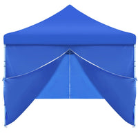 Tenda Pieghevole Pop-Up con 8 Pareti Laterali 3x9 m Blu