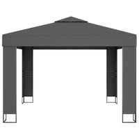 Gazebo con Tetto Doppio 3x3 m Antracite