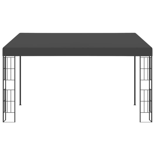 Gazebo a Parete 3x4 m Antracite in Tessuto