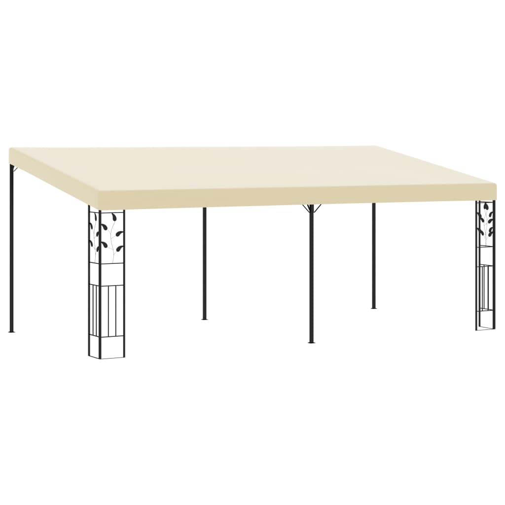 Gazebo a Parete 6x3x2,5 m Crema