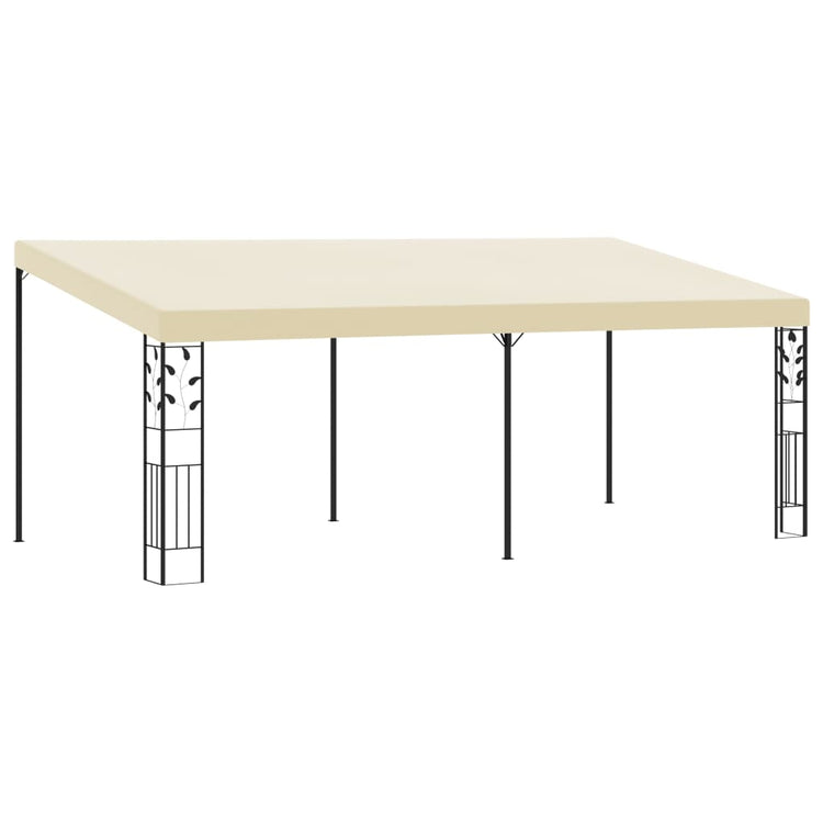 Gazebo a Parete 6x3x2,5 m Crema