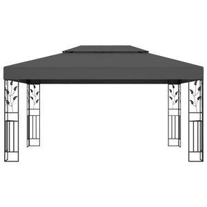 Gazebo con Tetto Doppio 3x4 m Antracite