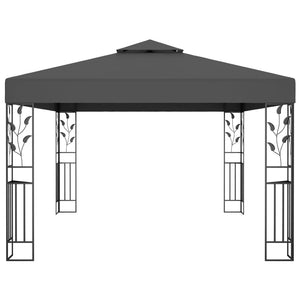 Gazebo con Tetto Doppio 3x4 m Antracite