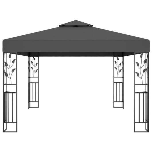 Gazebo con Tetto Doppio 3x4 m Antracite