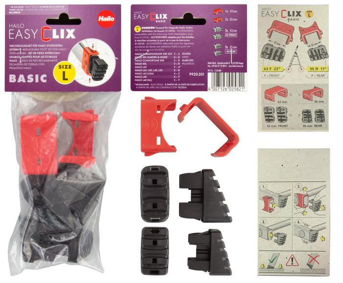 HAILO KIT 4 PIEDINI L X L40-L60 GR.5-6-7-8  PZ 1,0