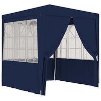 Gazebo Professionale con Pareti 2,5x2,5 m Blu 90 g/mq