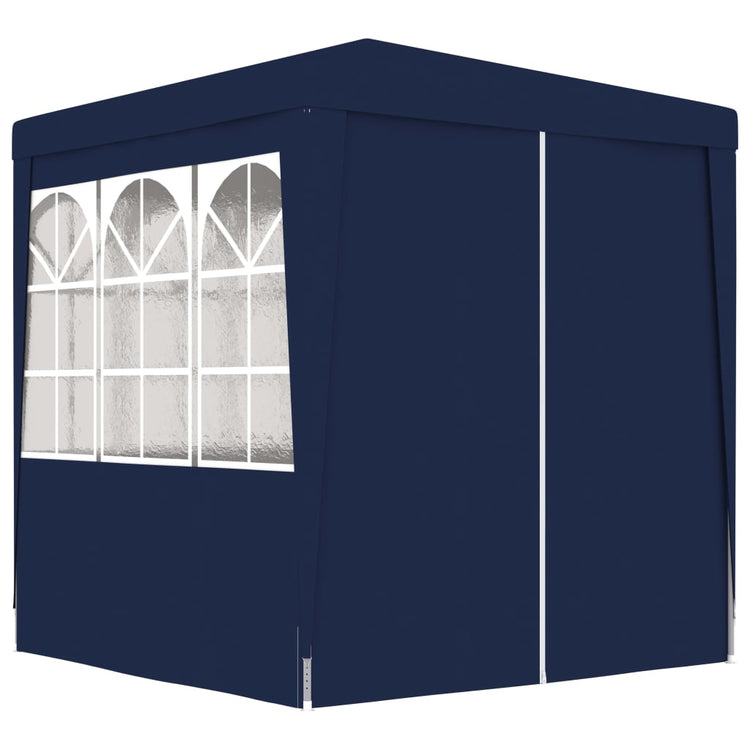 Gazebo Professionale con Pareti 2,5x2,5 m Blu 90 g/mq