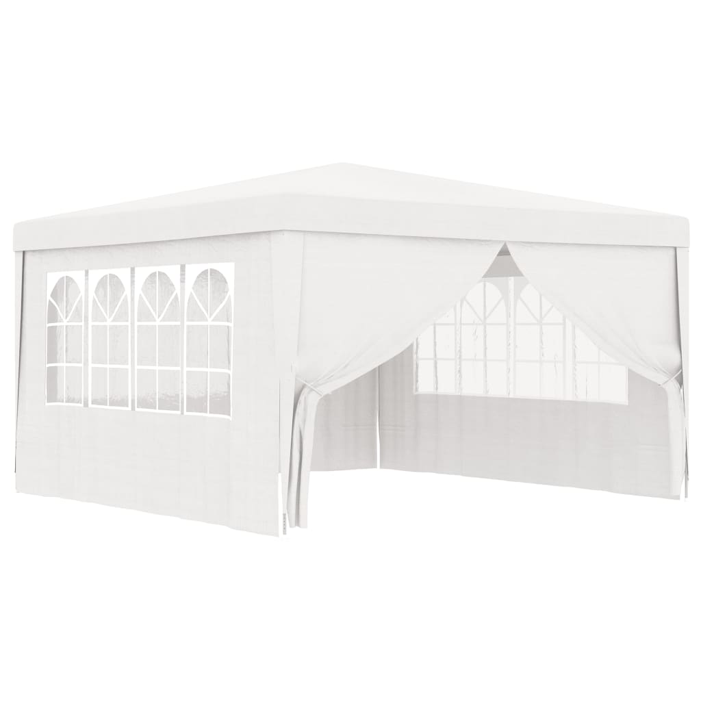 Gazebo Professionale con Pareti 4x4 m Bianco 90 g/mq