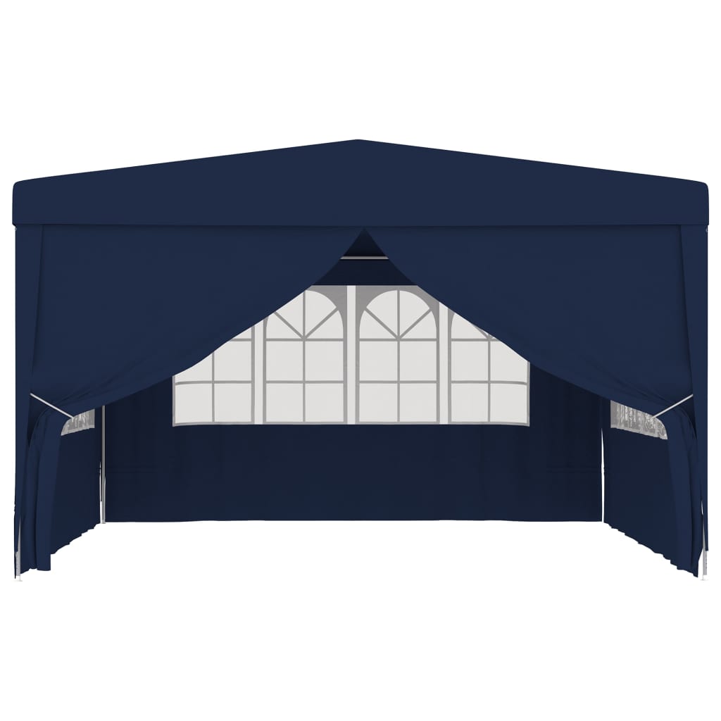 Gazebo Professionale con Pareti 4x4 m Blu 90 g/mq