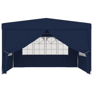 Gazebo Professionale con Pareti 4x4 m Blu 90 g/mq