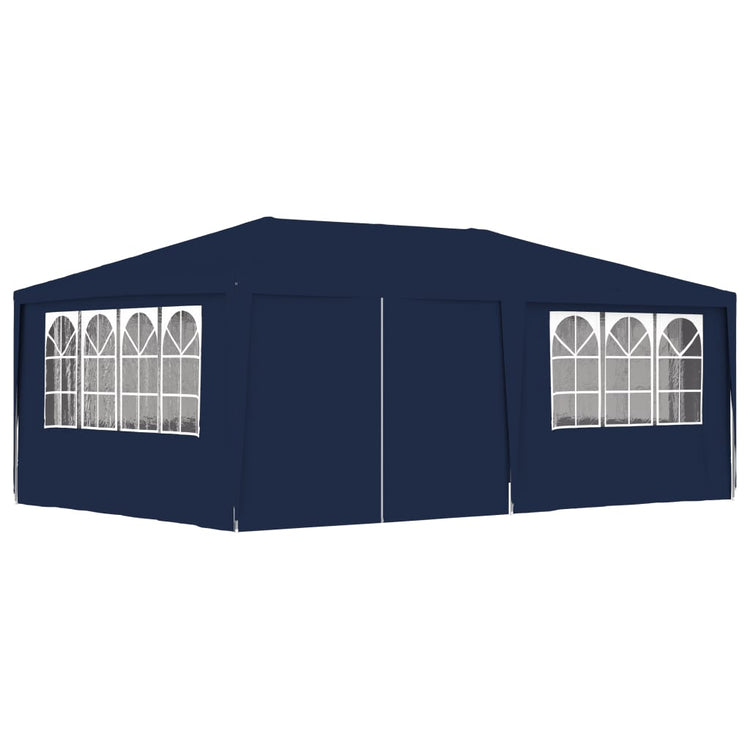 Gazebo Professionale con Pareti 4x6 m Blu 90 g/mq