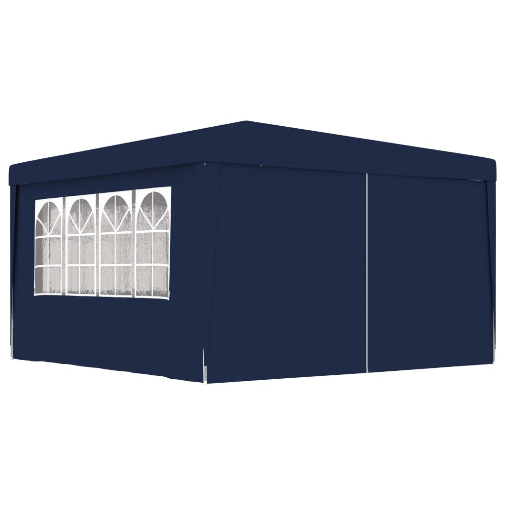 Gazebo Professionale con Pareti 4x4 m Blu 90 g/mq