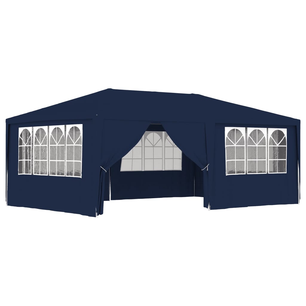 Gazebo Professionale con Pareti 4x6 m Blu 90 g/mq