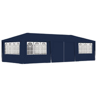 Gazebo Professionale con Pareti 4x9 m Blu 90 g/mq