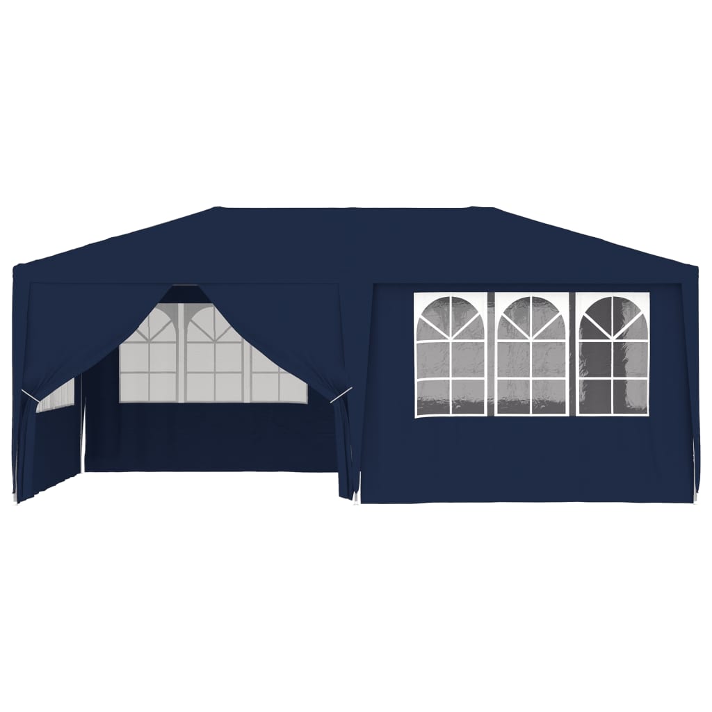 Gazebo Professionale con Pareti 4x6 m Blu 90 g/mq