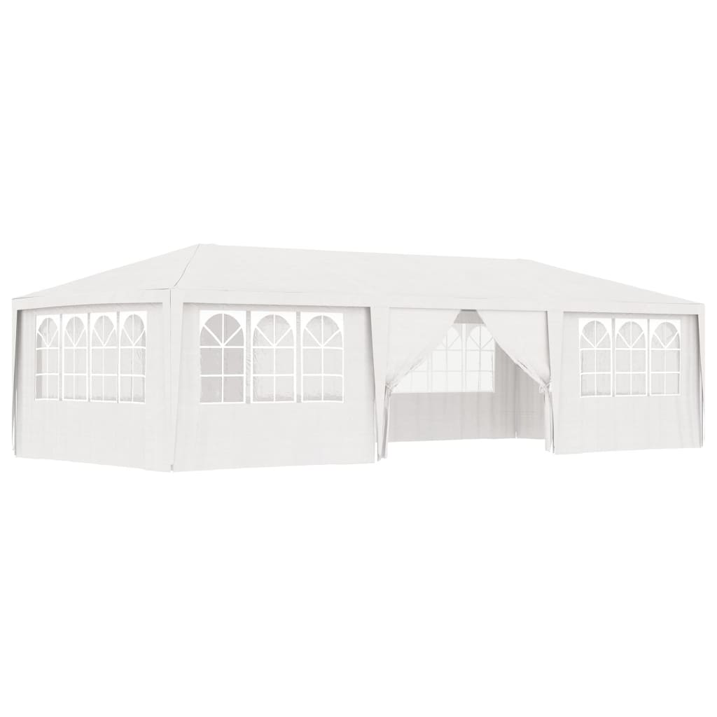 Gazebo Professionale con Pareti 4x9 m Bianco 90 g/mq