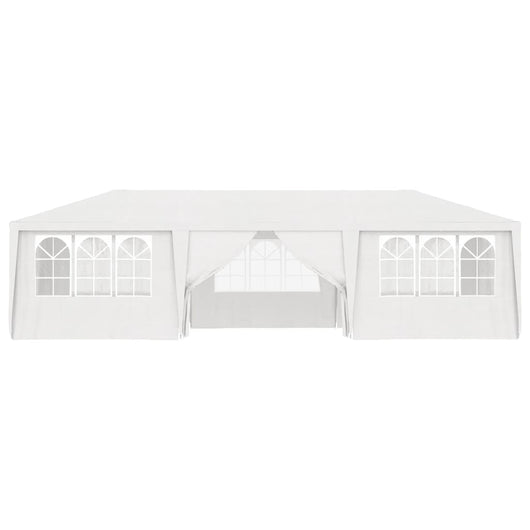 Gazebo Professionale con Pareti 4x9 m Bianco 90 g/mq