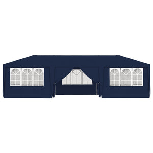 Gazebo Professionale con Pareti 4x9 m Blu 90 g/mq