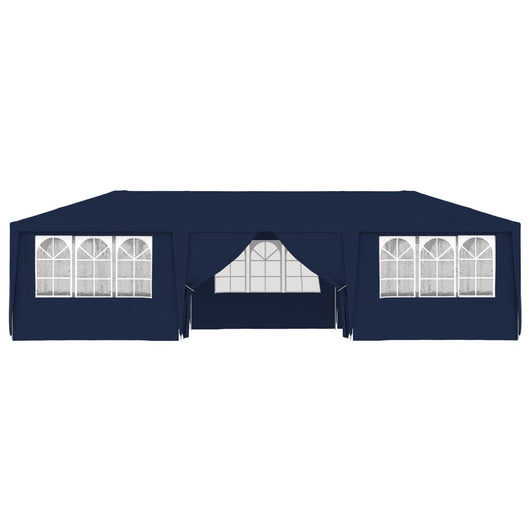 Gazebo Professionale con Pareti 4x9 m Blu 90 g/mq