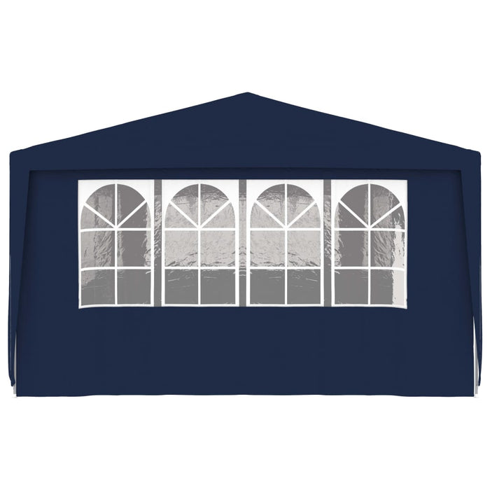 Gazebo Professionale con Pareti 4x9 m Blu 90 g/mq