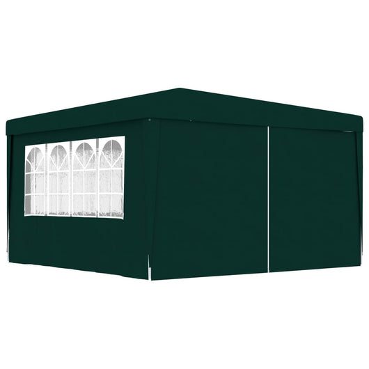 Gazebo Professionale con Pareti 4x4 m Verde 90 g/mq