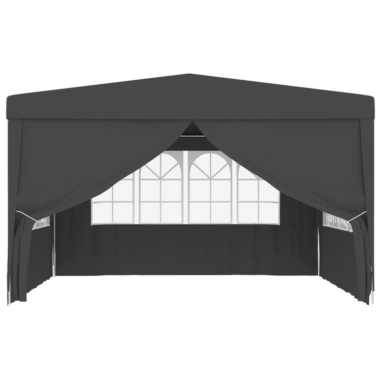 Gazebo Professionale con Pareti 4x4 m Antracite 90 g/mq