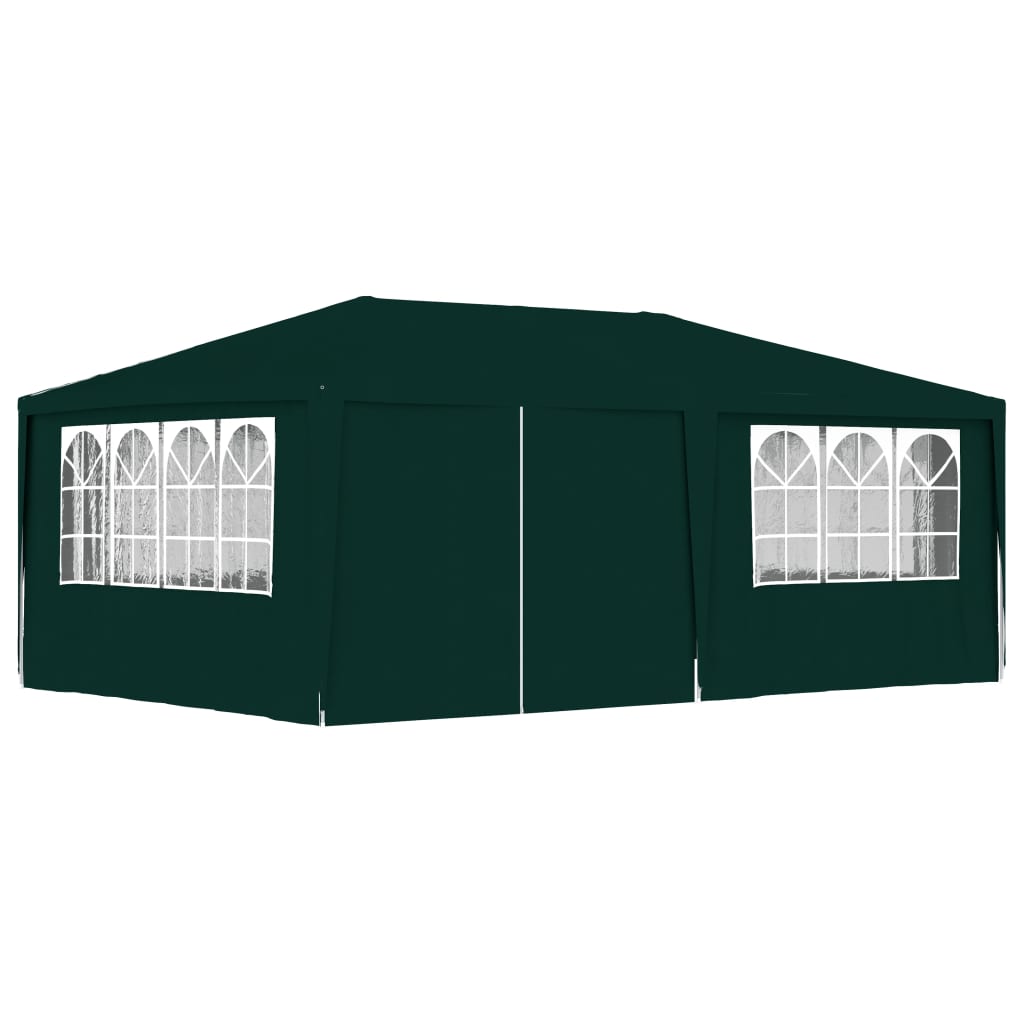 Gazebo Professionale con Pareti 4x6 m Verde 90 g/mq