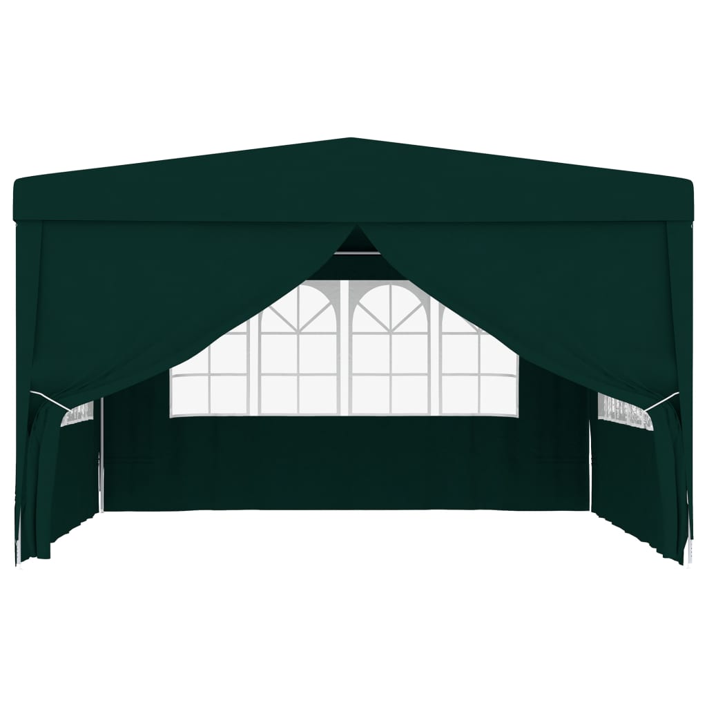 Gazebo Professionale con Pareti 4x4 m Verde 90 g/mq