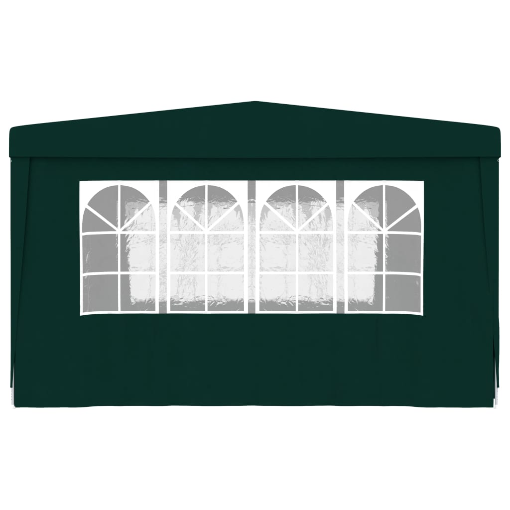 Gazebo Professionale con Pareti 4x4 m Verde 90 g/mq