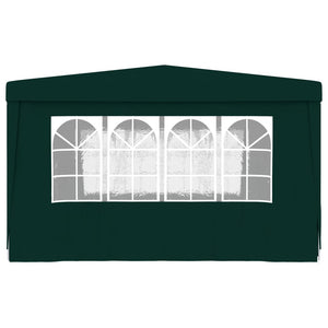 Gazebo Professionale con Pareti 4x4 m Verde 90 g/mq