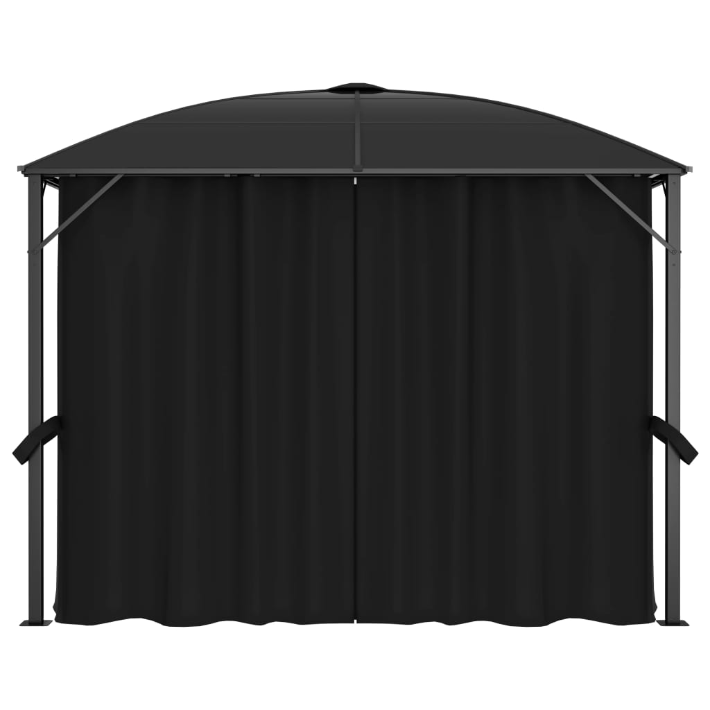 Gazebo con Tende 300x300x265 cm Antracite