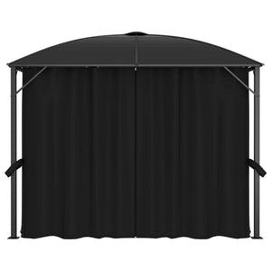 Gazebo con Tende 300x300x265 cm Antracite