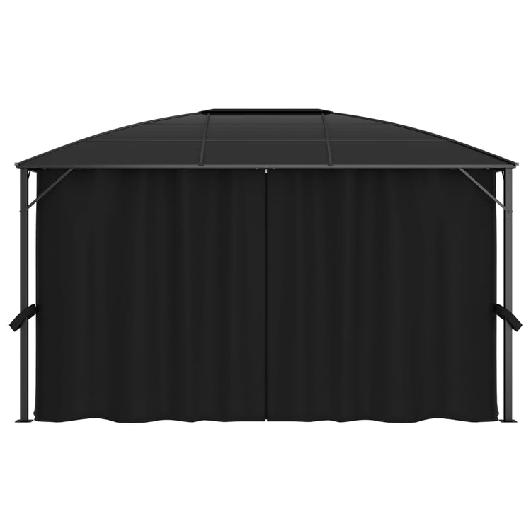 Gazebo con Tende 400x300x265 cm Antracite