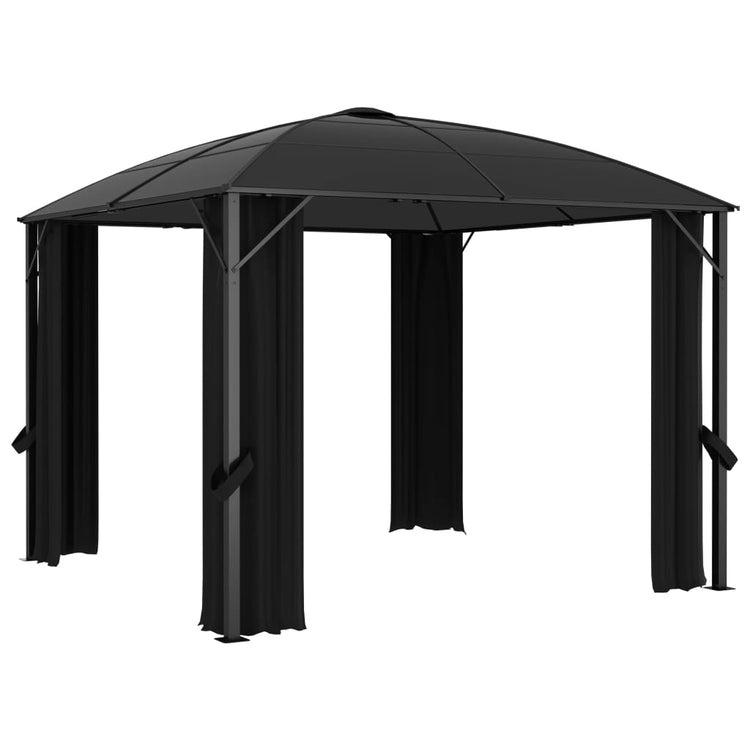 Gazebo con Tende 300x300x265 cm Antracite