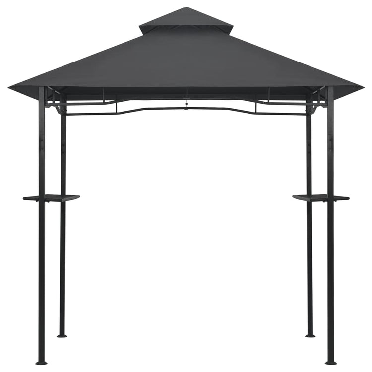 Gazebo per Barbecue 240x150x255 cm Antracite in Acciaio