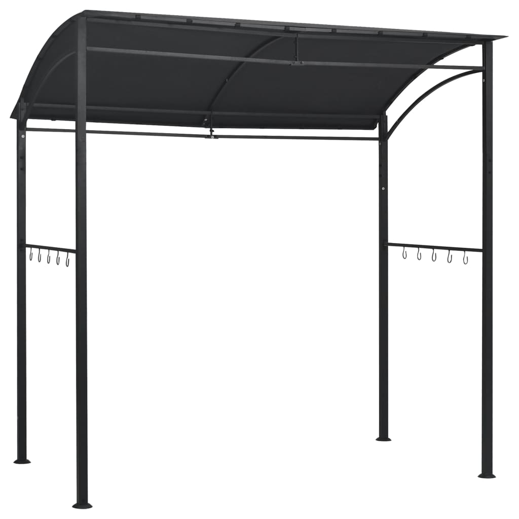 Gazebo per Barbecue 215x150x220 cm Antracite in Acciaio