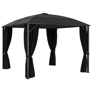 Gazebo con Tende 300x300x265 cm Antracite