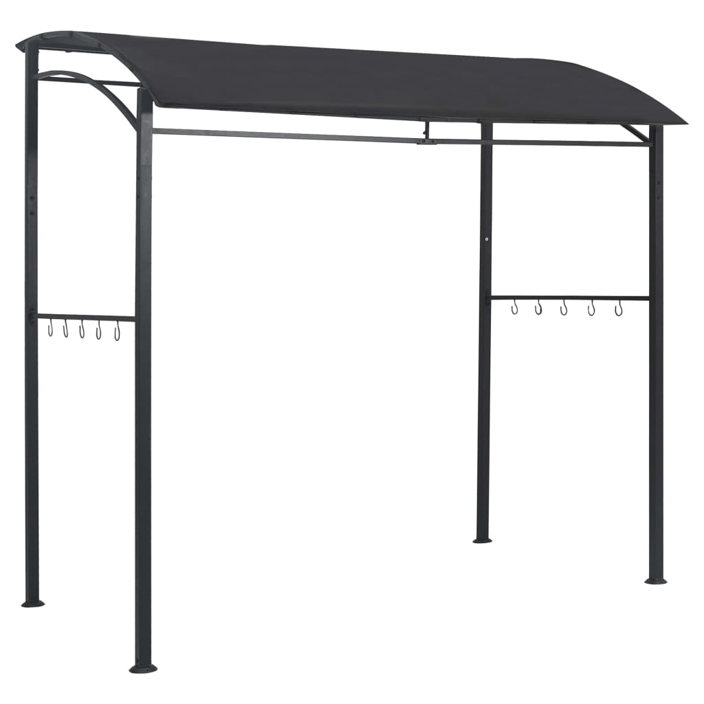 Gazebo per Barbecue 215x150x220 cm Antracite in Acciaio