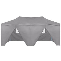 Gazebo Pieghevole con 4 Pareti 3x6m Acciaio Antracite