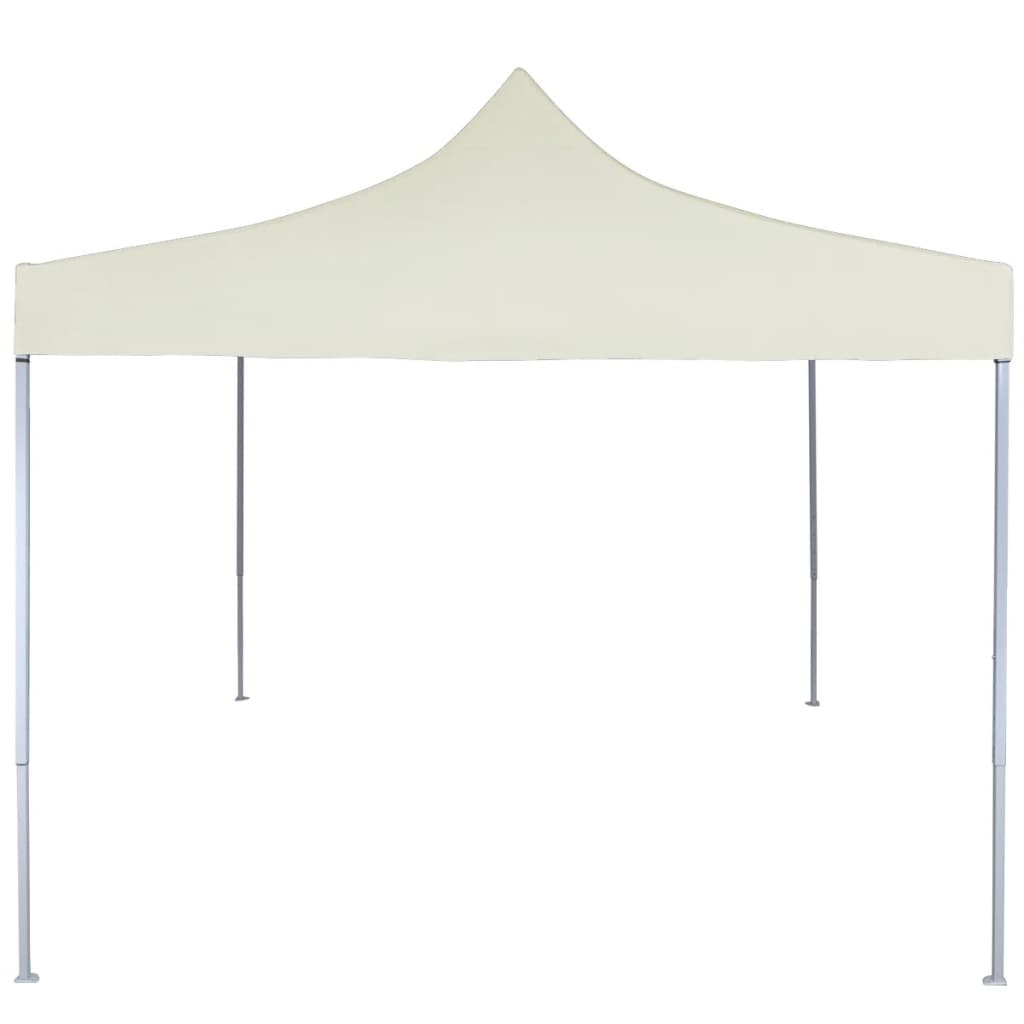 Gazebo Professionale Pieghevole 2x2 m in Acciaio Crema