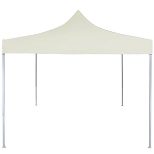 Gazebo Professionale Pieghevole 2x2 m in Acciaio Crema