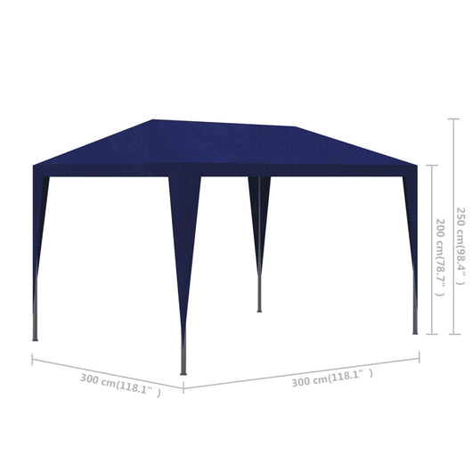 Gazebo da Esterno Tenda per Feste 3 x 3 Blu