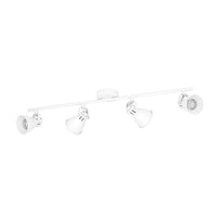 Spot Moderno Seras 1 In Acciaio Bianco 4 Luci Gu10 3W Ip20