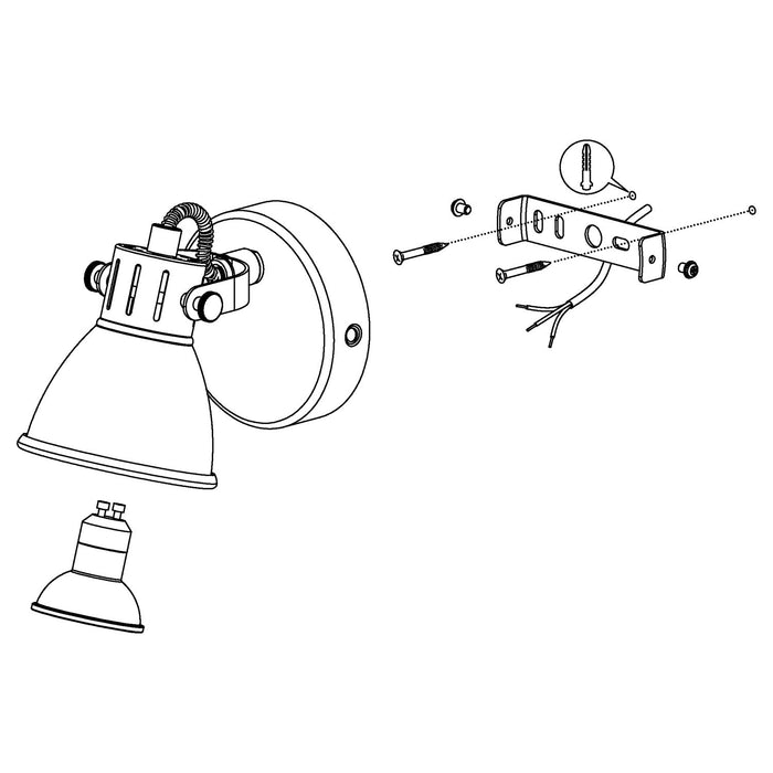 Spot Moderno Seras 2 In Acciaio Nero 1 Luce Gu10 3W Ip20