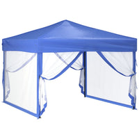 Tenda per Feste Pieghevole con Pareti Laterali Blu 3x3 m