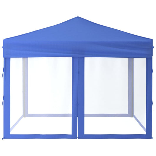 Tenda per Feste Pieghevole con Pareti Laterali Blu 3x3 m