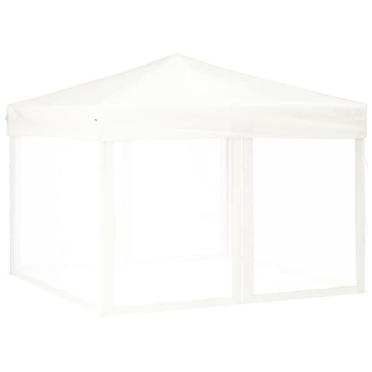 Tenda per Feste Pieghevole con Pareti Laterali Bianco 3x3 m